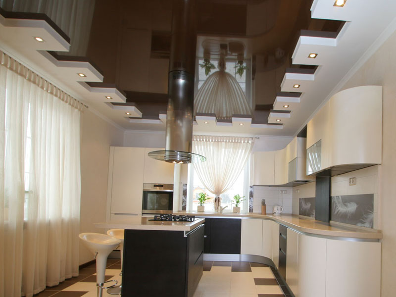 Натяжные потолки на кухне в Астрахани - РСС Элит