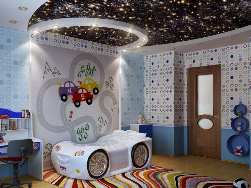 Натяжные потолки в детской комнате в Астрахани - РСС Элит